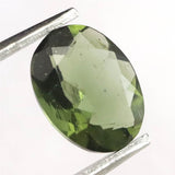 モルダバイト AAA 9.5mmオーバル ファセットカット ルース 1.55ct (ID:78079)