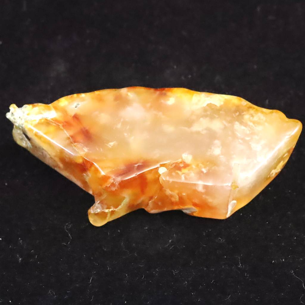 島根県 花仙山 めのう 瑪瑙 原石 磨き ディレクトリーカード付 17.4g