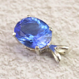 H&E社 シベリアンブルークォーツ　10mmオーバル ペンダントトップ　1.2g (ID:78208)