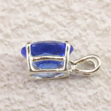 H&E社 シベリアンブルークォーツ　10mmオーバル ペンダントトップ　1.2g (ID:78208)