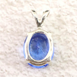 H&E社 シベリアンブルークォーツ　10mmオーバル ペンダントトップ　1.2g (ID:78208)
