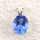 H&E社 シベリアンブルークォーツ　10mmオーバル ペンダントトップ　1.2g (ID:78208)