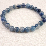 トロレアイト(スコルザライト） インクォーツ　8mm玉ブレスレット 18.3g (ID:78246)