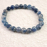 トロレアイト(スコルザライト） インクォーツ　8mm玉ブレスレット 18.3g (ID:78246)