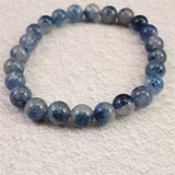 トロレアイト(スコルザライト） インクォーツ　8mm玉ブレスレット 18.3g (ID:78246)