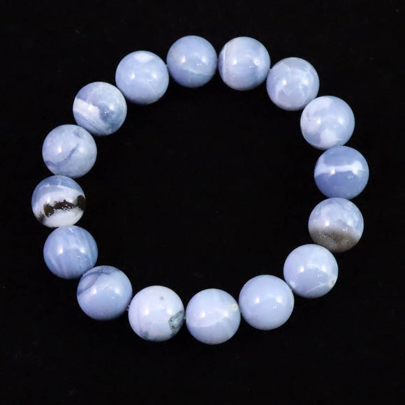 オーストラリア産 ブルーオパール 13mm玉ブレスレット 41.2g (ID:78269)