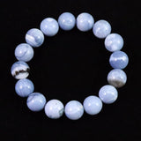 オーストラリア産 ブルーオパール 13mm玉ブレスレット 41.2g (ID:78269)