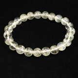 H&E社 ゴールデン アゼツライト（AZOZEO) 8mm玉ブレスレット 証明書付 17.9g (ID:78331)