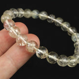 H&E社 ゴールデン アゼツライト（AZOZEO) 8mm玉ブレスレット 証明書付 17.9g (ID:78331)