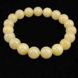 H&E社 サチャロカイエローアゼツライト（AZOZEO) 10mm玉ブレスレット 証明書付 28.5g (ID:78479)