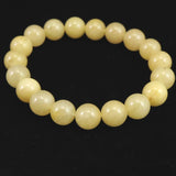 H&E社 サチャロカイエローアゼツライト（AZOZEO) 10mm玉ブレスレット 証明書付 28.5g (ID:78479)