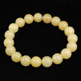 H&E社 サチャロカイエローアゼツライト（AZOZEO) 10mm玉ブレスレット 証明書付 28.5g (ID:78479)