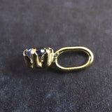 ベニトアイト 2.5mmラウンドカット ペンダント 18KYG 0.08ct (ID:78494)