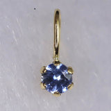 ベニトアイト 2.5mmラウンドカット ペンダント 18KYG 0.08ct (ID:78494)