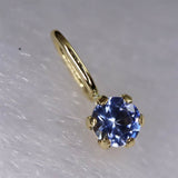 ベニトアイト 2.5mmラウンドカット ペンダント 18KYG 0.08ct (ID:78494)