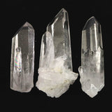 ブラジル トマスゴンサガ産 水晶　原石 3本セット 111g (ID:78620)