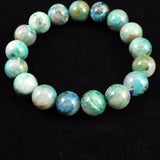 クリソコラシリカ  12.5mm玉ブレスレット 46.3g (ID:78963)