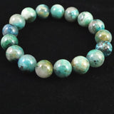 クリソコラシリカ  12.5mm玉ブレスレット 46.3g (ID:78963)