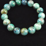 クリソコラシリカ  12.5mm玉ブレスレット 46.3g (ID:78963)