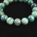 クリソコラシリカ  12.5mm玉ブレスレット 46.3g (ID:78963)