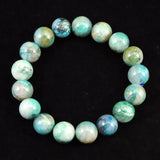 クリソコラシリカ  12.5mm玉ブレスレット 46.3g (ID:78963)