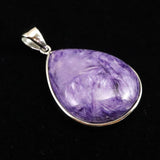 チャロアイト AAA+   28mmティアドロップ　ペンダントトップ 6.8g (ID:78975)