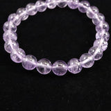 ボリビア産 ラベンダー アメジスト エレスチャル 8mm玉 ブレスレット 17.01g (ID:79097)