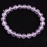 ボリビア産 ラベンダー アメジスト エレスチャル 8mm玉 ブレスレット 17.01g (ID:79097)