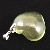 リビアンデザートグラス 27mmハートポリッシュ ペンダントトップ 9.0g  (ID:79128)