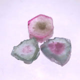 ウォーターメロントルマリン 原石スライス 3個セット 2.53ct (ID:79406)