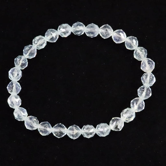 ブラジル産 サンタマリア アクアマリン 安い 6.5mm玉ブレスレット 11.7