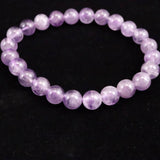 群馬県産 アメジスト 紫水晶　8mm玉ブレスレット　証明書付 18.2g (ID:79656)