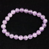 群馬県産 アメジスト 紫水晶　8mm玉ブレスレット　証明書付 18.2g (ID:79656)