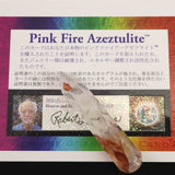H&E社 ピンクファイアアゼツライト(AZOZEO)  58mmワンド 証明書付 12.3g (ID:79676)