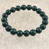 出雲碧玉 出雲石 SA  9mm玉ブレスレット ディレクトリカード付 21.5g (ID:79768)