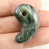 セラフィナイト クリノクロア 30mm 勾玉 8.51g (ID:79788)
