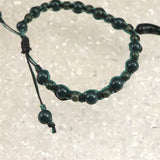 島根県 出雲石 6mm玉 SA 紐網ブレスレット ディレクトリーカード付 6.6g (ID:79858)