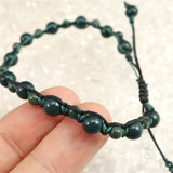 島根県 出雲石 6mm玉 SA 紐網ブレスレット ディレクトリーカード付 6.6g (ID:79858)