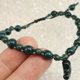 島根県 出雲石 6mm玉 SA 紐網ブレスレット ディレクトリーカード付 6.6g (ID:79858)