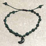 島根県 出雲石 6mm玉 SA 紐網ブレスレット ディレクトリーカード付 6.6g (ID:79858)