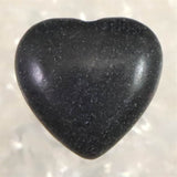 H&E社 ブラックアゼツライト(AZOZEO) 15mmハート 証明書付 2.1g (ID:79996)