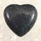 H&E社 ブラックアゼツライト(AZOZEO) 15mmハート 証明書付 2.1g (ID:79996)