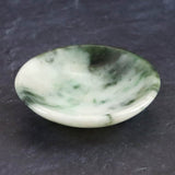 ミャンマー産 グリーン翡翠 ヒスイ 59mm小皿 39.9g (ID:80038)