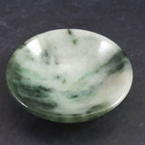 ミャンマー産 グリーン翡翠 ヒスイ 59mm小皿 39.9g (ID:80038)