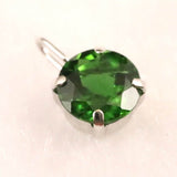 クロムダイオプサイド　6mmラウンドカット ペンダントトップ  K18WG 0.82ct (ID:80043)