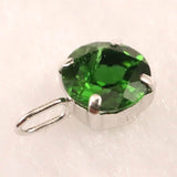 クロムダイオプサイド　6mmラウンドカット ペンダントトップ  K18WG 0.82ct (ID:80043)