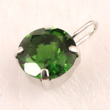 クロムダイオプサイド　6mmラウンドカット ペンダントトップ  K18WG 0.82ct (ID:80043)