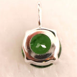 クロムダイオプサイド　6mmラウンドカット ペンダントトップ  K18WG 0.82ct (ID:80043)