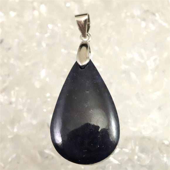 ミャンマー産 ブルーサファイア　24X15mmドロップ ペンダントトップ 5.3g (ID:80050)