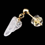 ロシア産 フェナカイト 11mmタンブル ピアス 1.58g (ID:80057)
